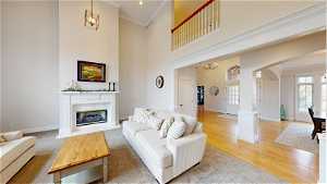 Great room with gas fireplace