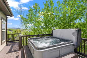 Hot Tub Sheltered by Trees