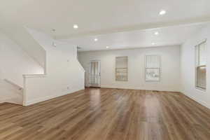 Unfurnished room featuring wood-type flooring