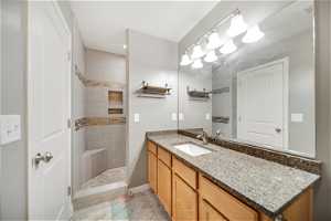 Master bath with separate shower. Plenty of counter space