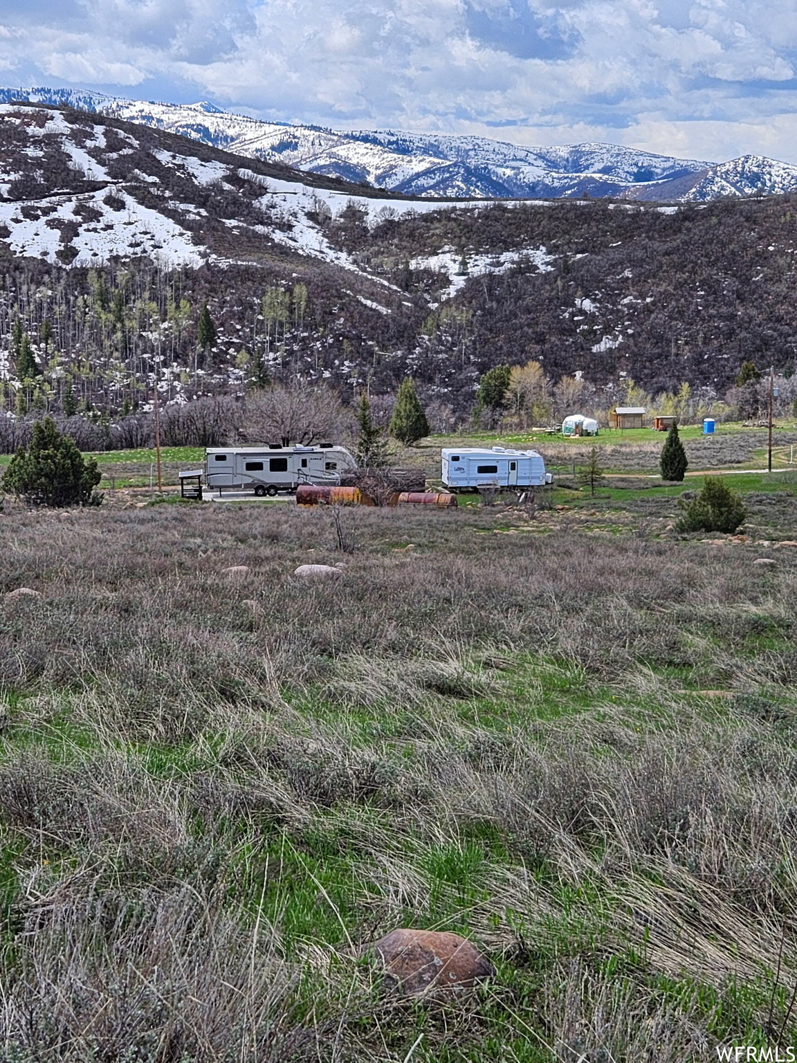 Mountain view featuring a rural view