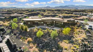 Bird's eye view featuring a mountain view