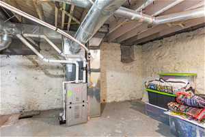 Common storage area in basement