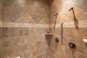 Master Bath Shower Details featuring tiled shower