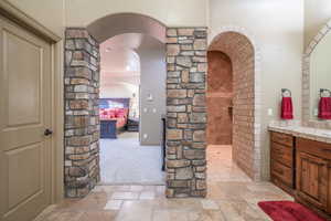 Master Bathroom featuring vanity and tile floors