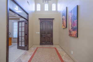 View of tiled foyer