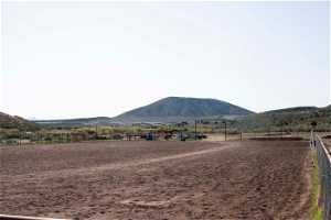 View of roping arena