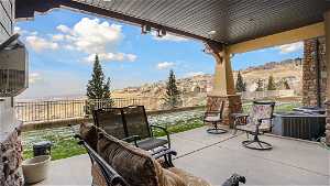 Building common area patio with amazing views