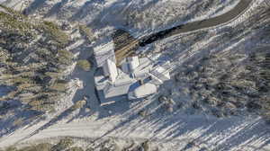 View of snowy aerial view