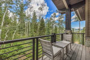 View of wooden deck