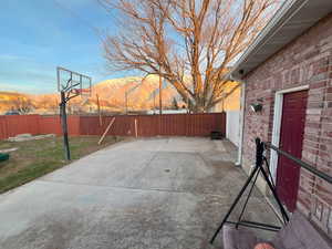 Outside basketball hoop