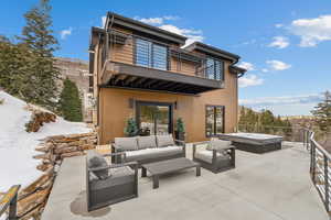 Rear Deck with Hot tub and fantastic views!