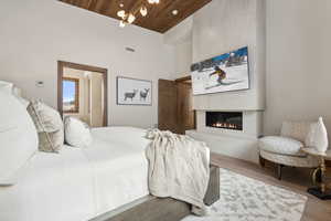 Grand Master Suite with fireplace