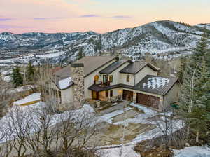 Exterior space with a mountain view