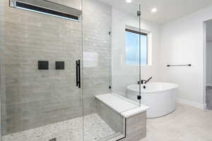 Bathroom with separate shower and tub