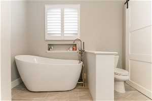 Primary bath, upstairs, gorgeous stand alone tub, separate shower