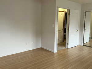 Unfurnished room featuring light hardwood/ wood-style floors