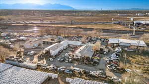 Bird's eye view featuring a mountain view