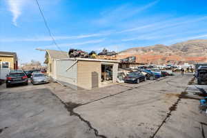 Exterior space with a mountain view