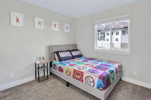 View of carpeted bedroom