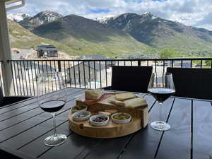 Dining off deck, with spectacular views