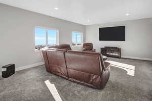 View of carpeted living room