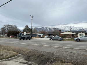 View of road with a mountain view