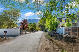 View of street featuring a mountain view