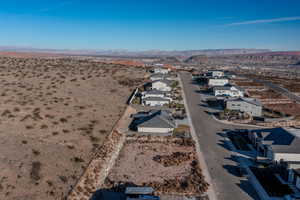 Aerial view featuring a mountain view