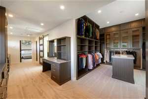 Master closet with pull down access to upper levels 1