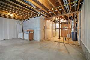 Walkout basement with a rough in full bathroom and blinds. Ready for your design and style.