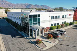 View of building exterior with a mountain view