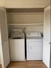 Typical laundry room off of kitchen. All units have laundry rooms.