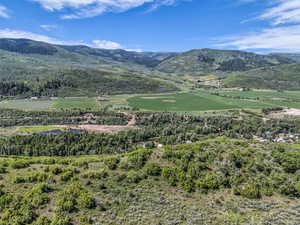 View of Woodland Valley and Uintah Mountains.