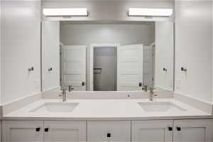 Bathroom with double vanity