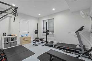 View of exercise room. This can also be the 7th bedroom.