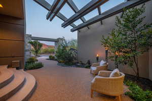 View of patio / terrace with a pergola