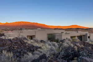 Exterior space with a mountain view