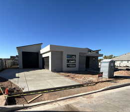 Contemporary house with a garage