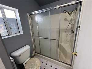 Master Bathroom with an enclosed shower