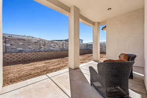 View of patio / terrace with a fenced backyard