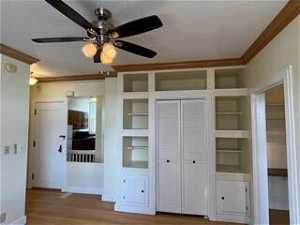 Built-in Closet/Bookshelves with Crown Molding