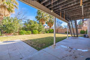 View of patio with central air condition unit