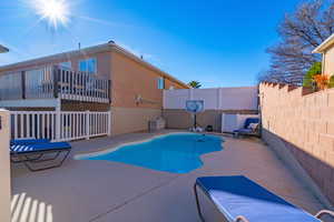 View of pool with a patio area