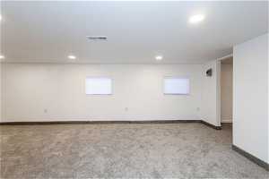 large open space could be made into an extra bedroom or second basement family room
