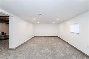 large open space could be made into a 5th bedroom or can be used as a second basement family room.