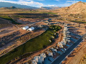 Bird's eye view featuring a mountain view