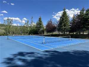 View of tennis/pickleball court