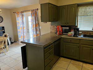 Kitchen with Concrete Countertops