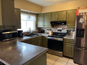 Kitchen with Concrete Countertops